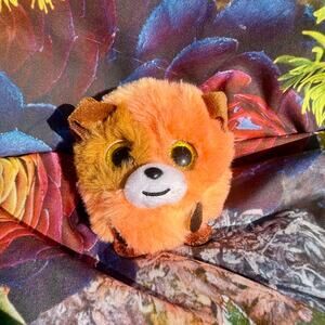 Mandarin TyPuff Plush Soft Fuzzy Orange Mandarin Fruit Beanie Baby Toy 3" EUC